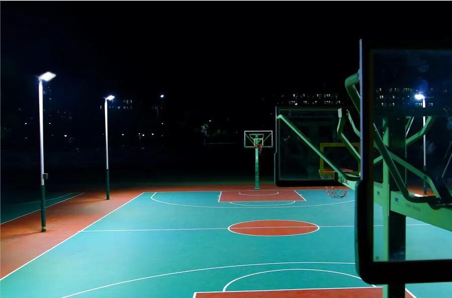 outdoor basketball court lights