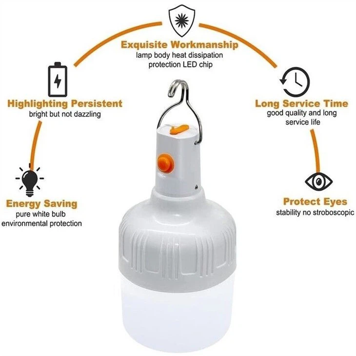 usb rechargeable bulb detail
