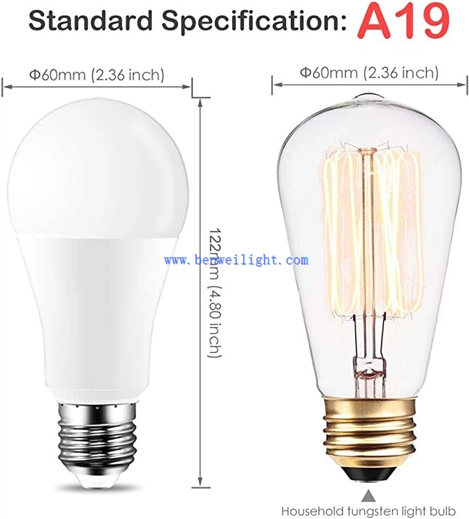 E26 मध्यम आधार A19 बल्ब