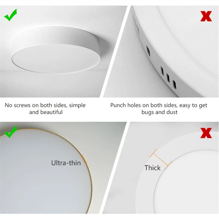 12-96W Round Slim Aluminum Frameless LED Panel Light price