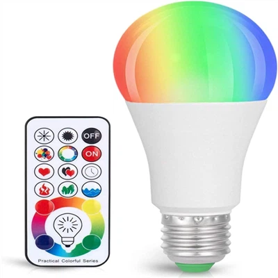 रंग बदलने वाला लाइट बल्ब, 820LM डिमेबल ई26 10W RGB